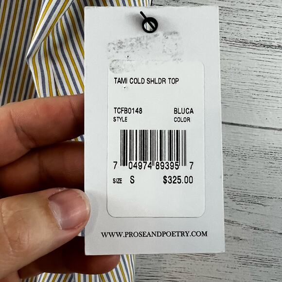 Prose & Poetry Striped Button Tank Top Size S - Picture 7 of 8